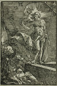 A Ressurreição, de A Queda e Redenção do Homem de Albrecht Altdorfer