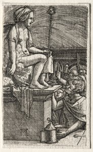A cortesã romana ou a vingança do feiticeiro Virgílio, 1520-1526. de Albrecht Altdorfer