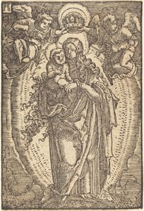 A Virgem Coroada por Anjos de Albrecht Altdorfer