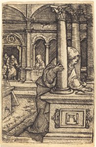 A Virgem Buscando Jesus no Templo de Albrecht Altdorfer
