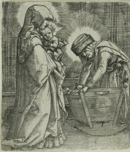 A Virgem e o Menino com Santa Ana no Berço de Albrecht Altdorfer