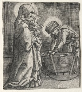 A Virgem com o Menino e Santa Ana no Berço, 1520-1526. de Albrecht Altdorfer