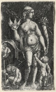 Vênus entre dois cupidos, 1520. de Albrecht Altdorfer