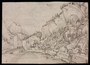 Sarmingstein no Danúbio de Albrecht Altdorfer