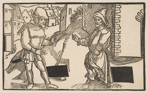 Adelphi, da Comédia de Terence, reimpressão do século XIX. de Albrecht Dürer