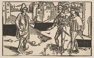 Andria, da Comédia de Terence, reimpressão do século XIX. de Albrecht Dürer