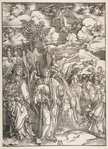 Anjos que restringem os quatro ventos.nd de Albrecht Dürer