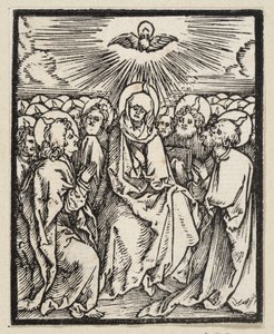 Derramamento do Espírito Santo (de: Postilla, 43 xilogravuras) de Albrecht Dürer