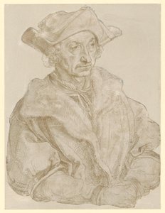 Retrato de um homem mais velho, sem barba (Sebastian Brant) de Albrecht Dürer