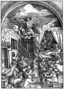 Nascimento da Virgem, 1502-1505, 1936 de Albrecht Dürer