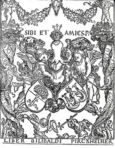 Bookplate de Willibald Pirkheimer, c1502-1503, 1906 de Albrecht Dürer