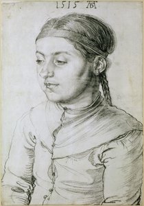 Retrato do peito de uma jovem rapariga de Albrecht Dürer