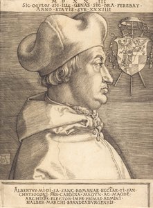 Cardeal Albrecht de Brandemburgo Grande Cardeal, 1523. de Albrecht Dürer