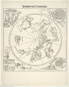 Mapa Celestial do Céu do Sul (Imagines coeli meridionalis) de Albrecht Dürer