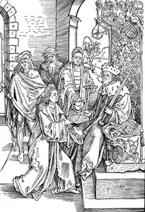 Celtes Apresentando seu livro ao eleitor da Saxônia, 1501 1906 de Albrecht Dürer