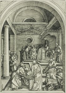 Cristo entre os médicos, de A Vida da Virgem de Albrecht Dürer