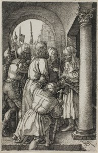 Cristo diante de Pilatos, de A Paixão Gravada de Albrecht Dürer