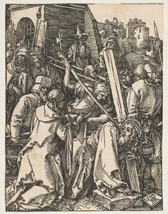 Cristo carregando a cruz, de The Small Passion, ca. 1509 de Albrecht Dürer
