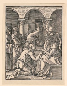 Cristo coroado de espinhos, da série A Pequena Paixão de Albrecht Dürer
