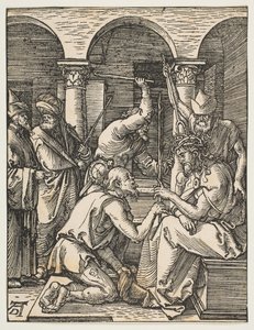 Cristo coroado de espinhos, de The Small Passion, ca. 1509 de Albrecht Dürer