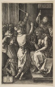 Cristo coroado de espinhos, da paixão gravada, 1512. de Albrecht Dürer