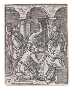 Cristo Coroado de Espinhos, da série A Pequena Paixão, ca 1509-1511. de Albrecht Dürer
