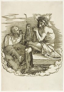 Cristo, Homem de Dores, Escarnecido por um Soldado, frontispício de A Grande Paixão de Albrecht Dürer