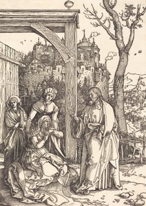 Cristo se despedindo de sua mãe, c. 15041505. de Albrecht Dürer