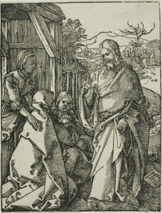 Cristo se despedindo de sua mãe, de A pequena paixão em xilogravura de Albrecht Dürer