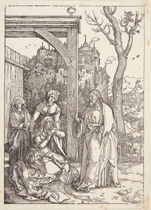 Cristo se despedindo de sua mãe de Albrecht Dürer