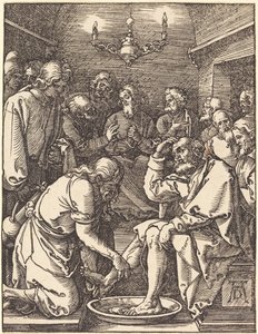 Cristo lavando os pés aos discípulos de Albrecht Dürer
