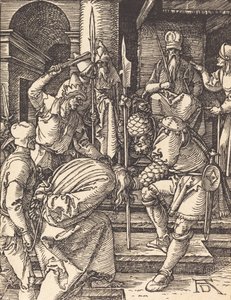 Cristo antes de Anás, provavelmente c. 15091510. de Albrecht Dürer