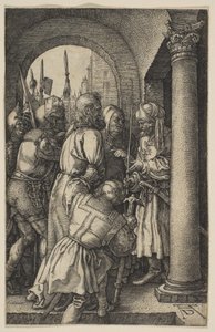 Cristo perante Pilatos, de «A Paixão» de Albrecht Dürer