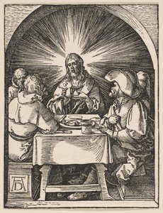 Cristo em Emaús, de The Small Passion, ca. 1510 de Albrecht Dürer