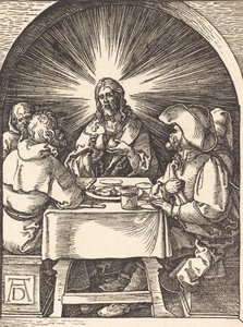 Cristo em Emaús, provavelmente c. 15091510. de Albrecht Dürer