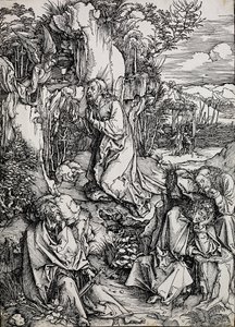 Cristo no monte das oliveiras, 1496-1511 de Albrecht Dürer
