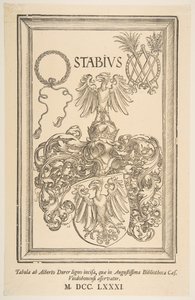 Brasão de armas de Johan Stabius, edição de 1781.nd de Albrecht Dürer