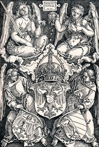 Brasão de armas da cidade de Nuremberg, 1521 1906. de Albrecht Dürer