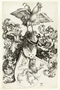 Brasão com Leão e Galo de Albrecht Dürer