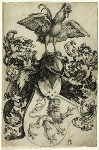 Brasão com Leão e Galo de Albrecht Dürer