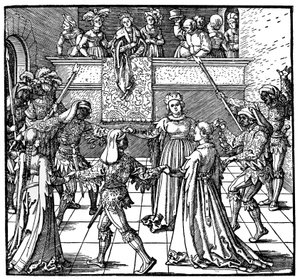 Dance by Torchlight, Augsburgo, 1516, 1936 de Albrecht Dürer