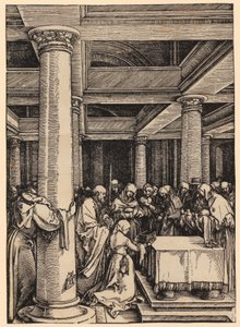 Representação no templo, folha 13 da série «A Vida de Maria» de Albrecht Dürer