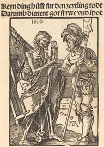 Morte e o Lansquenet, 1510. de Albrecht Dürer