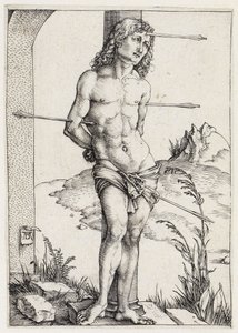 São Sebastião na coluna de Albrecht Dürer