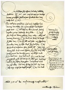 Projeto de dedicação de Albrecht Durers a Bilibald Pirckheimer, c1523 de Albrecht Dürer