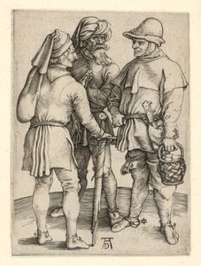 Três camponeses em conversa de Albrecht Dürer
