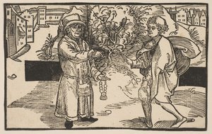 Eunuches, da Comédia de Terence, reimpressão do século XIX. de Albrecht Dürer