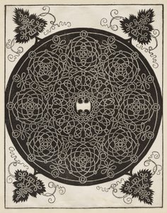 Quinto nó, com um escudo branco de seis pontas no centro de Albrecht Dürer