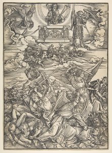 Quatro Anjos Vingadores, da série Apocalipse. de Albrecht Dürer