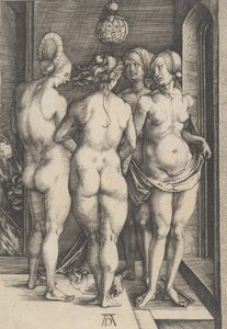 Quatro Mulheres Nuas, 1497., 1497. de Albrecht Dürer